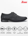 Paragon Men's Black Formal Shoes with Laces| Durable & Sturdy for Outdoor Wear