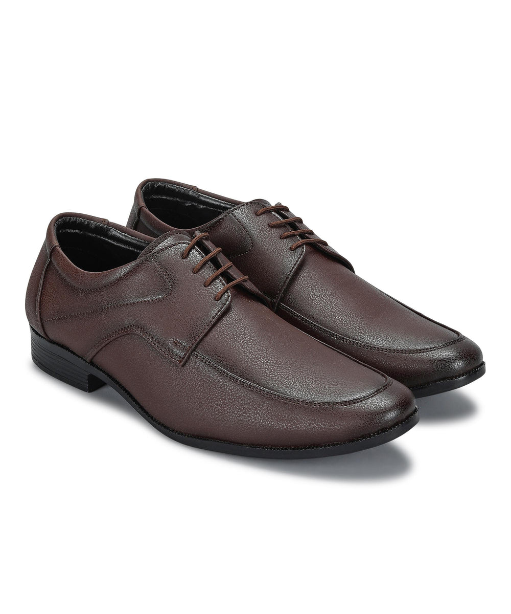 Paragon Men's Brown Formal Shoes with Laces| Durable &amp; Sturdy for Outdoor Wear