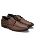 Paragon Men's Tan Formal Shoes with Laces| Durable & Sturdy for Outdoor Wear