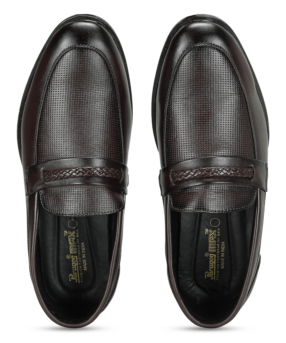 Paragon Men's Brown Formal Loafer Shoes | Cushioned Sole &amp; Sturdy Construction