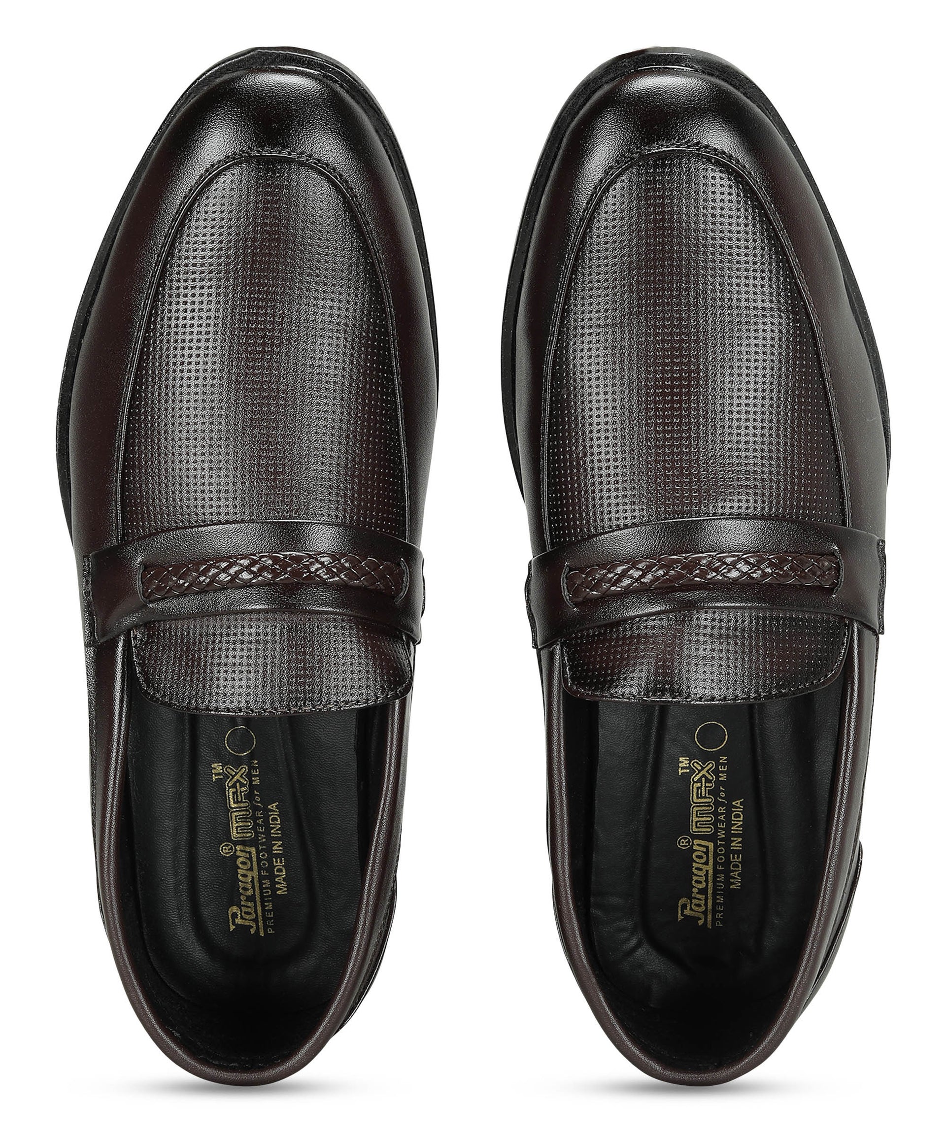 Paragon Men&#39;s Brown Formal Loafer Shoes | Cushioned Sole &amp; Sturdy Construction
