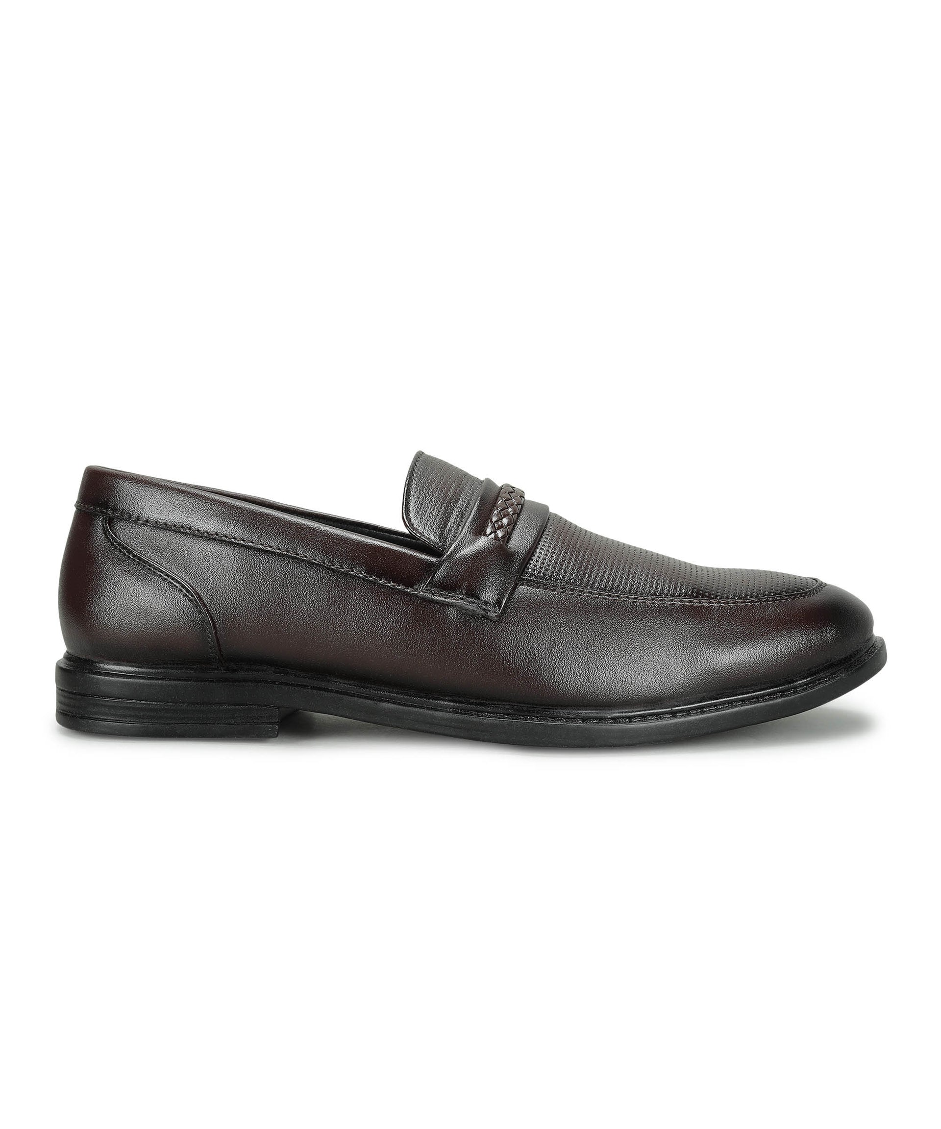 Paragon Men&#39;s Brown Formal Loafer Shoes | Cushioned Sole &amp; Sturdy Construction