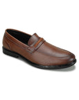 Paragon Men's Tan Formal Loafer Shoes | Cushioned Sole & Sturdy Construction