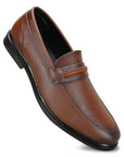 Paragon Men's Tan Formal Loafer Shoes | Cushioned Sole & Sturdy Construction