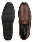 Paragon Men's Tan Formal Loafer Shoes | Cushioned Sole & Sturdy Construction