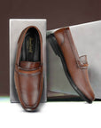 Paragon Men's Tan Formal Loafer Shoes | Cushioned Sole & Sturdy Construction