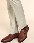 Paragon Men's Tan Formal Loafer Shoes | Cushioned Sole & Sturdy Construction