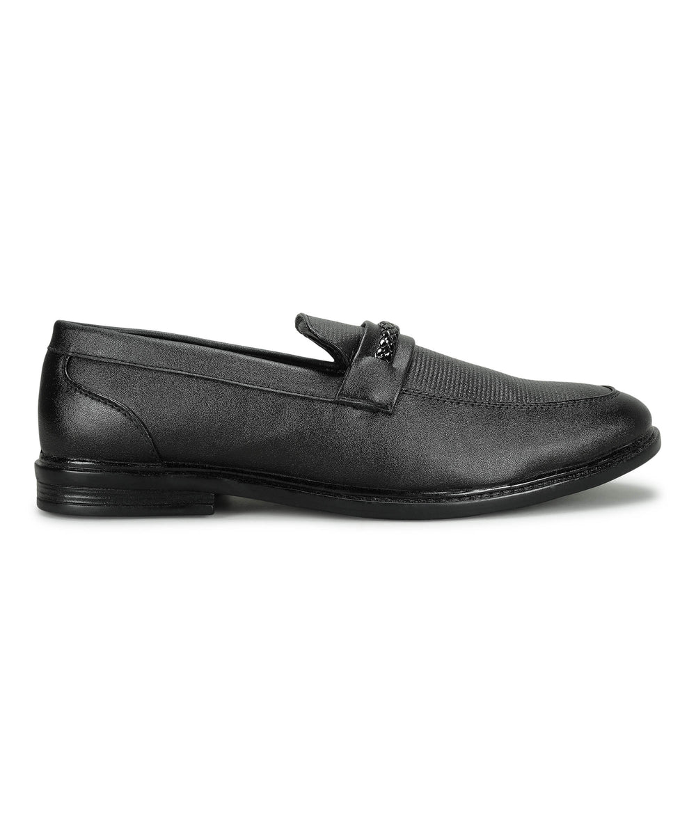 Paragon Men's Black Formal Loafer Shoes | Cushioned Sole &amp; Sturdy Construction