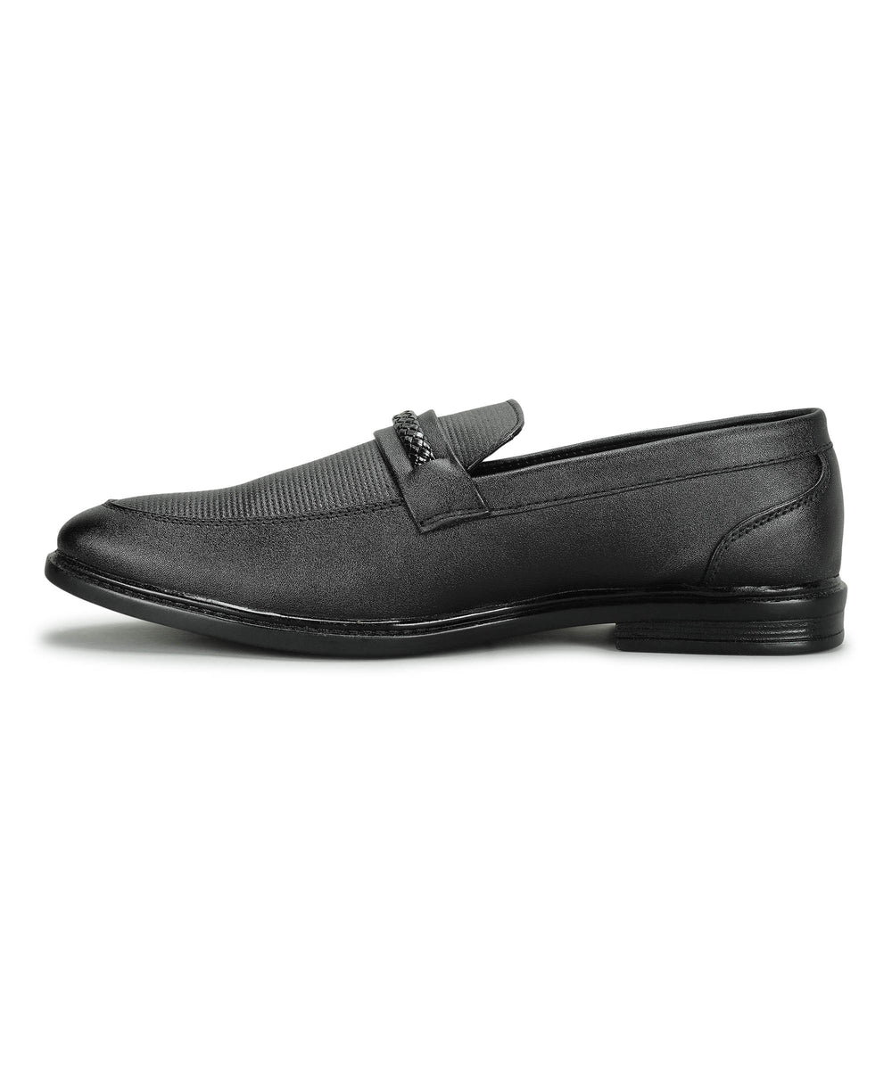 Paragon Men's Black Formal Loafer Shoes | Cushioned Sole &amp; Sturdy Construction