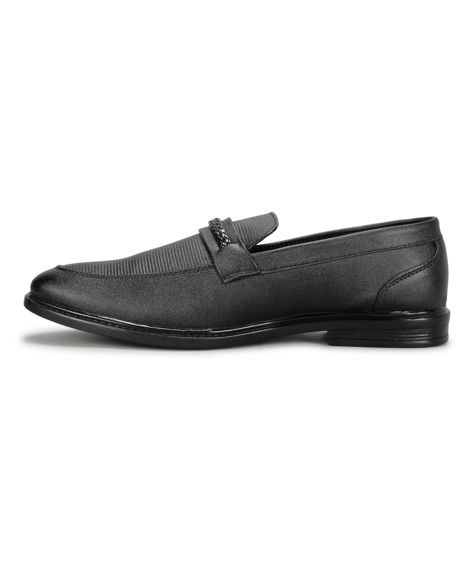 Paragon Men&#39;s Black Formal Loafer Shoes | Cushioned Sole &amp; Sturdy Construction