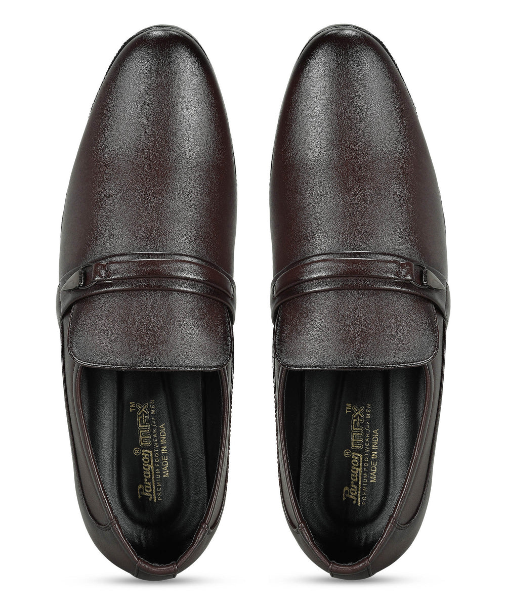Paragon Men's Brown Formal Loafer Shoes | Cushioned Sole &amp; Sturdy Construction