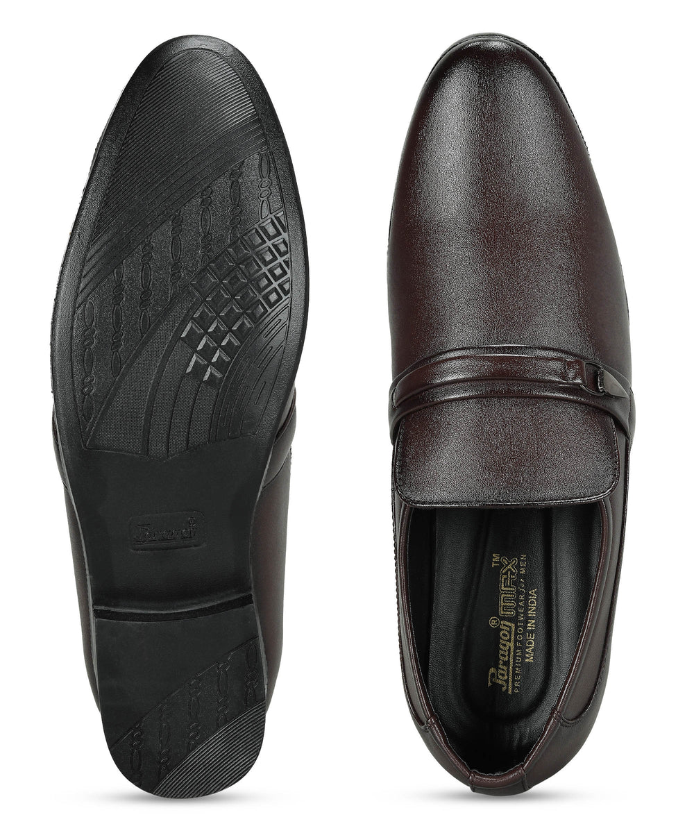 Paragon Men's Brown Formal Loafer Shoes | Cushioned Sole &amp; Sturdy Construction