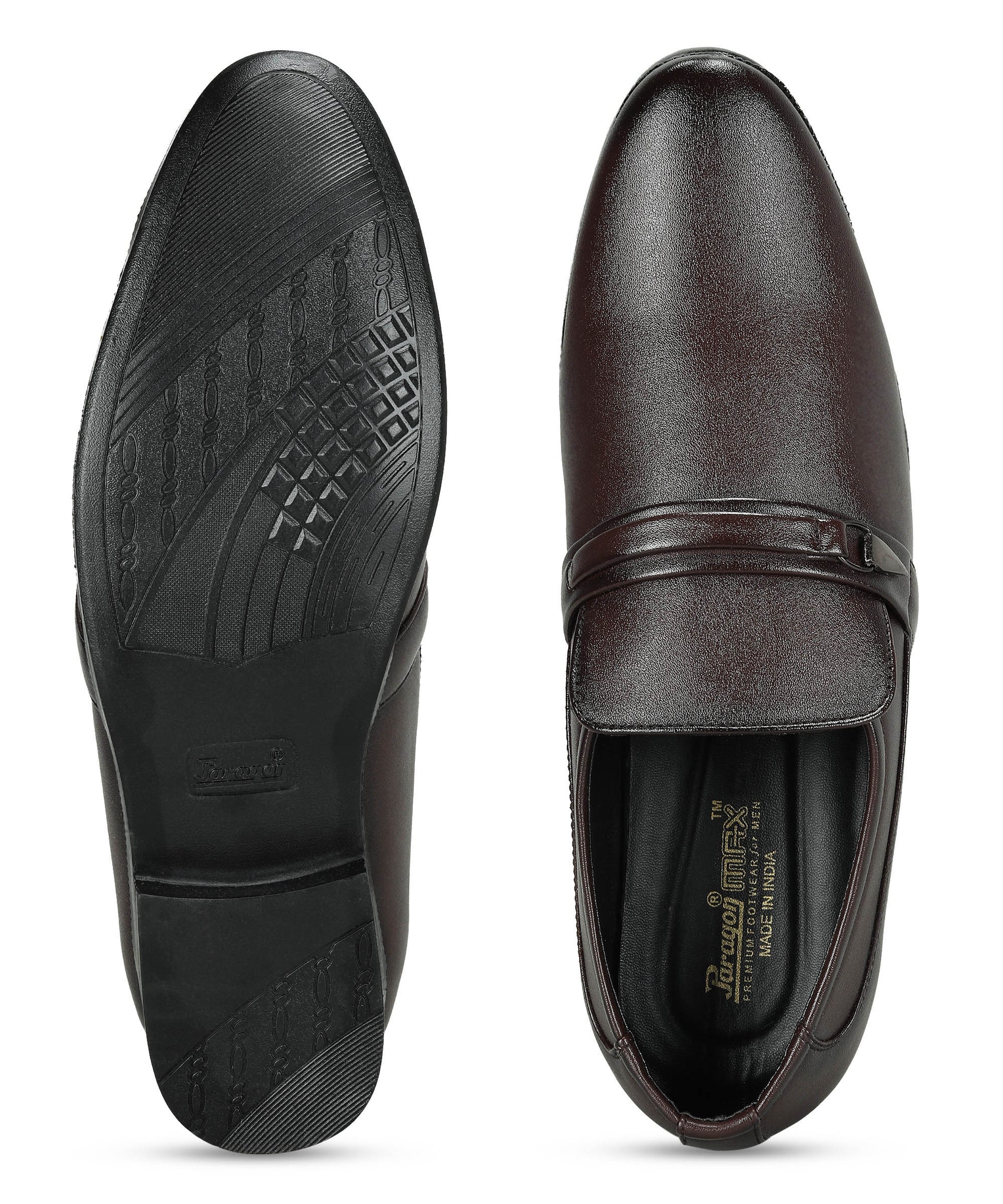 Paragon Men&#39;s Brown Formal Loafer Shoes | Cushioned Sole &amp; Sturdy Construction