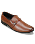 Paragon Men's Tan Formal Loafer Shoes | Cushioned Sole & Sturdy Construction