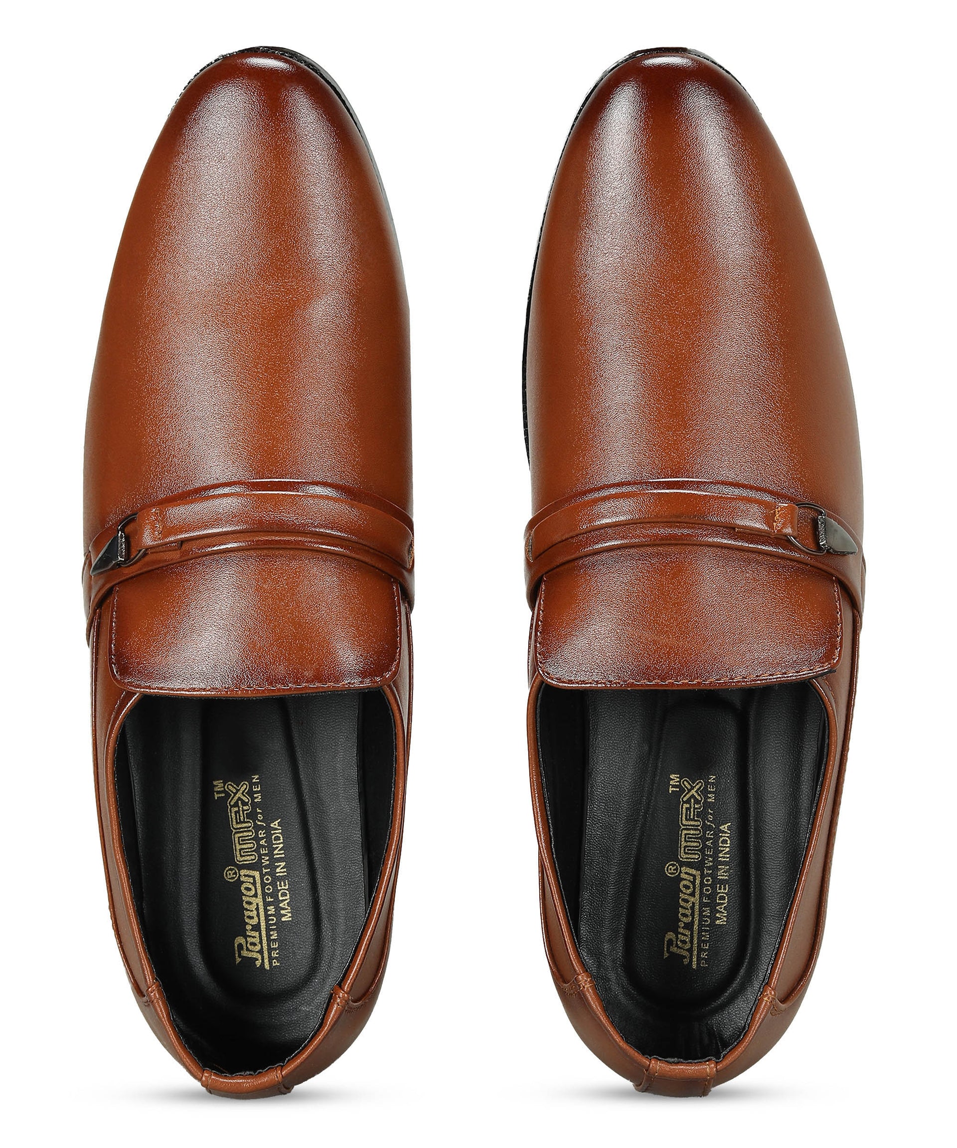 Paragon Men&#39;s Tan Formal Loafer Shoes | Cushioned Sole &amp; Sturdy Construction