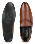Paragon Men's Tan Formal Loafer Shoes | Cushioned Sole & Sturdy Construction