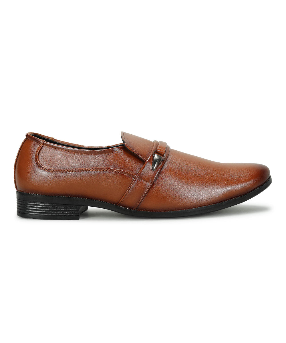 Paragon Men's Tan Formal Loafer Shoes | Cushioned Sole &amp; Sturdy Construction