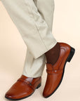 Paragon Men's Tan Formal Loafer Shoes | Cushioned Sole & Sturdy Construction