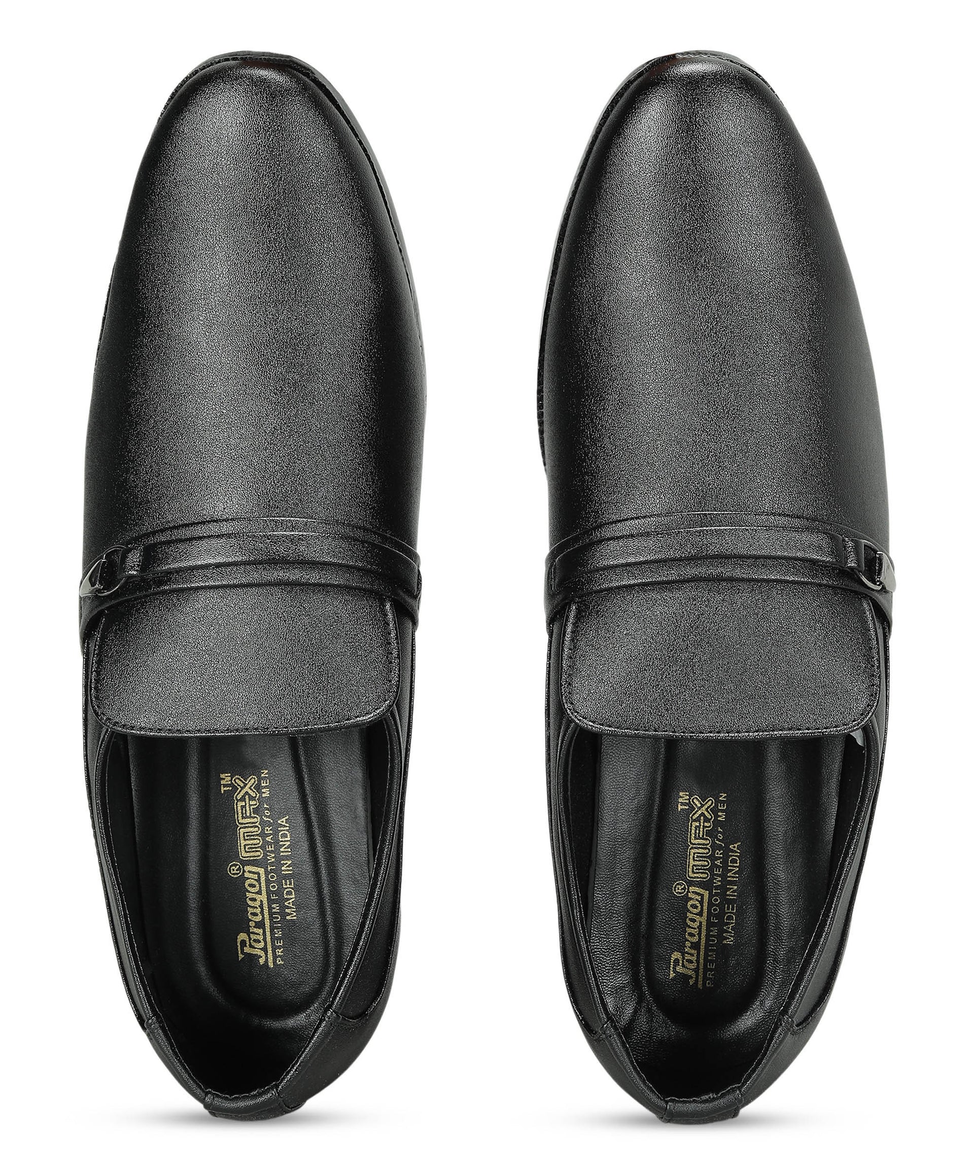 Paragon Men&#39;s Black Formal Loafer Shoes | Cushioned Sole &amp; Sturdy Construction