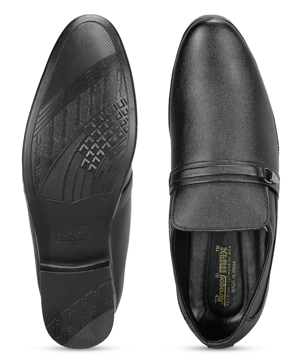 Paragon Men's Black Formal Loafer Shoes | Cushioned Sole &amp; Sturdy Construction