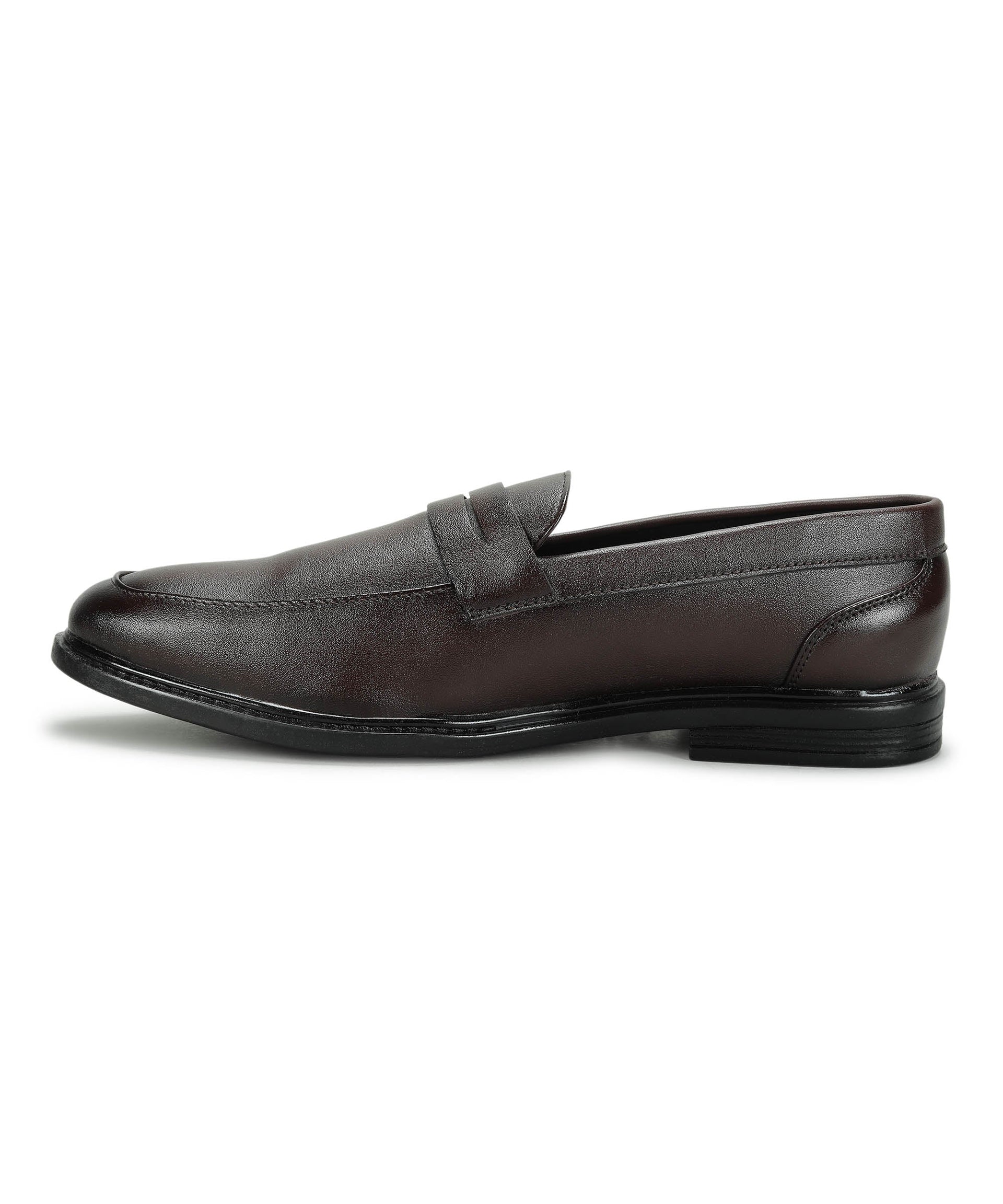 Paragon Men&#39;s Slip On Brown Formal Shoes | Durable, Sturdy Outdoor Wear