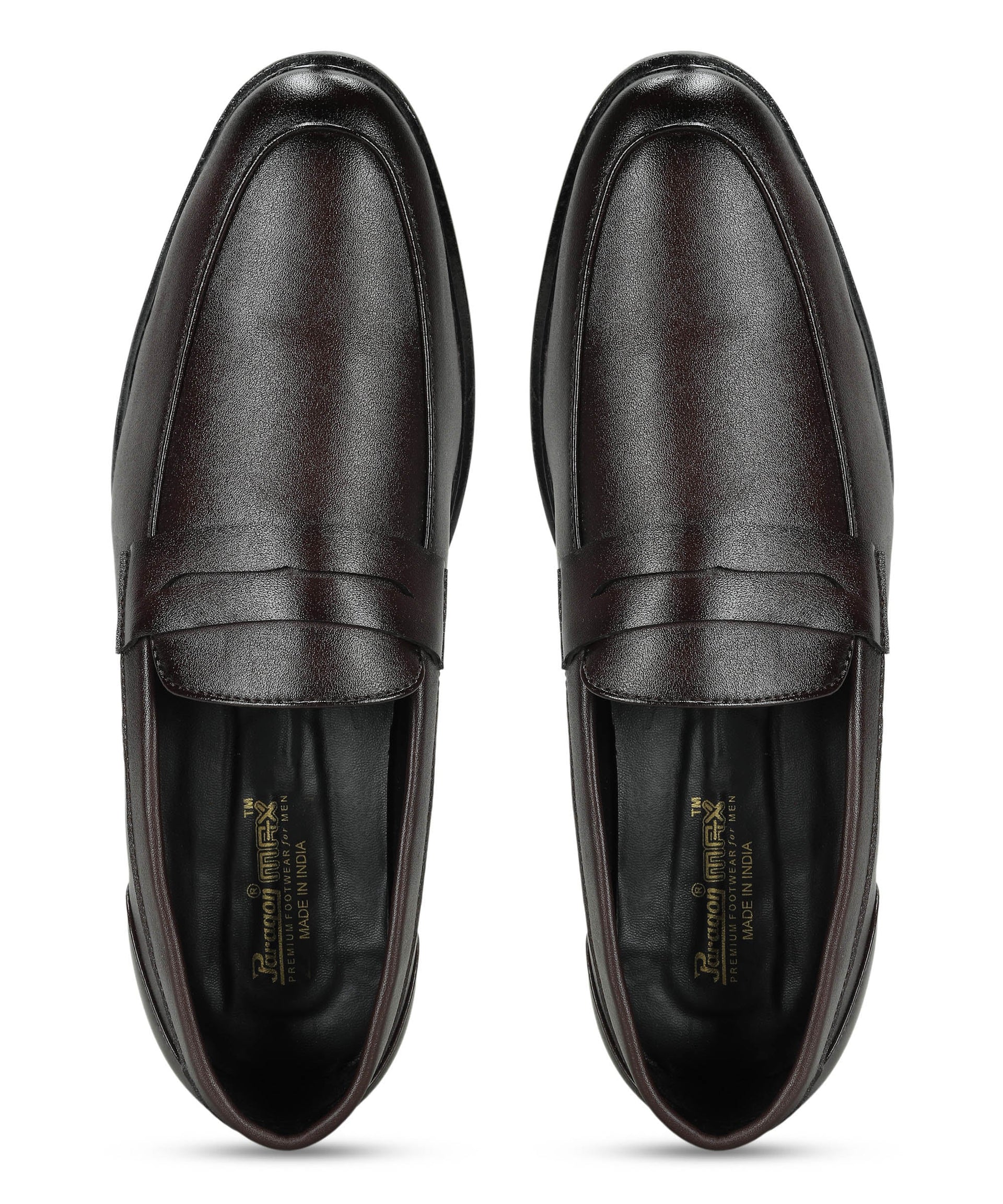 Paragon Men&#39;s Slip On Brown Formal Shoes | Durable, Sturdy Outdoor Wear