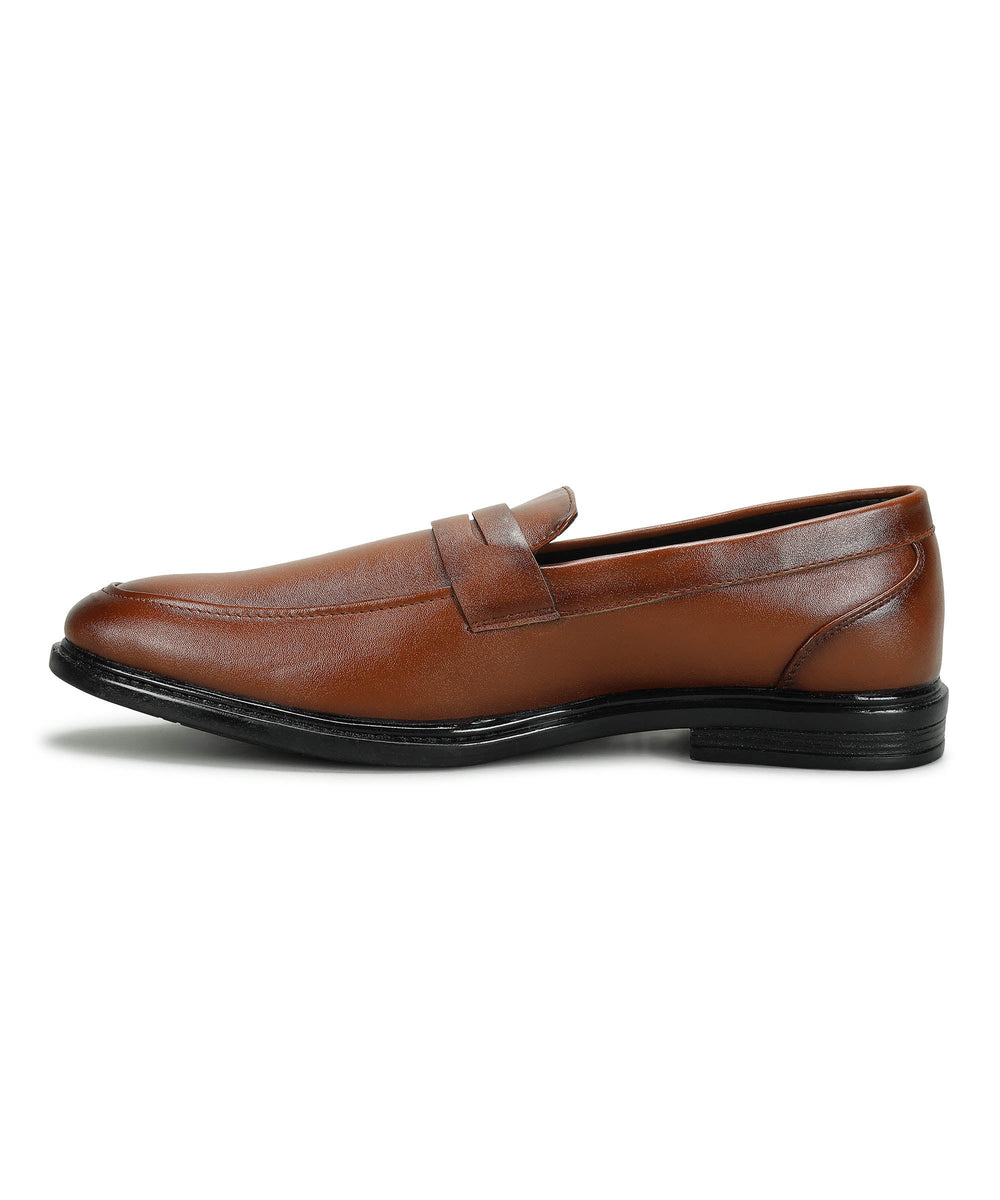 Paragon Men's Slip On Tan Formal Shoes | Durable, Sturdy Outdoor Wear