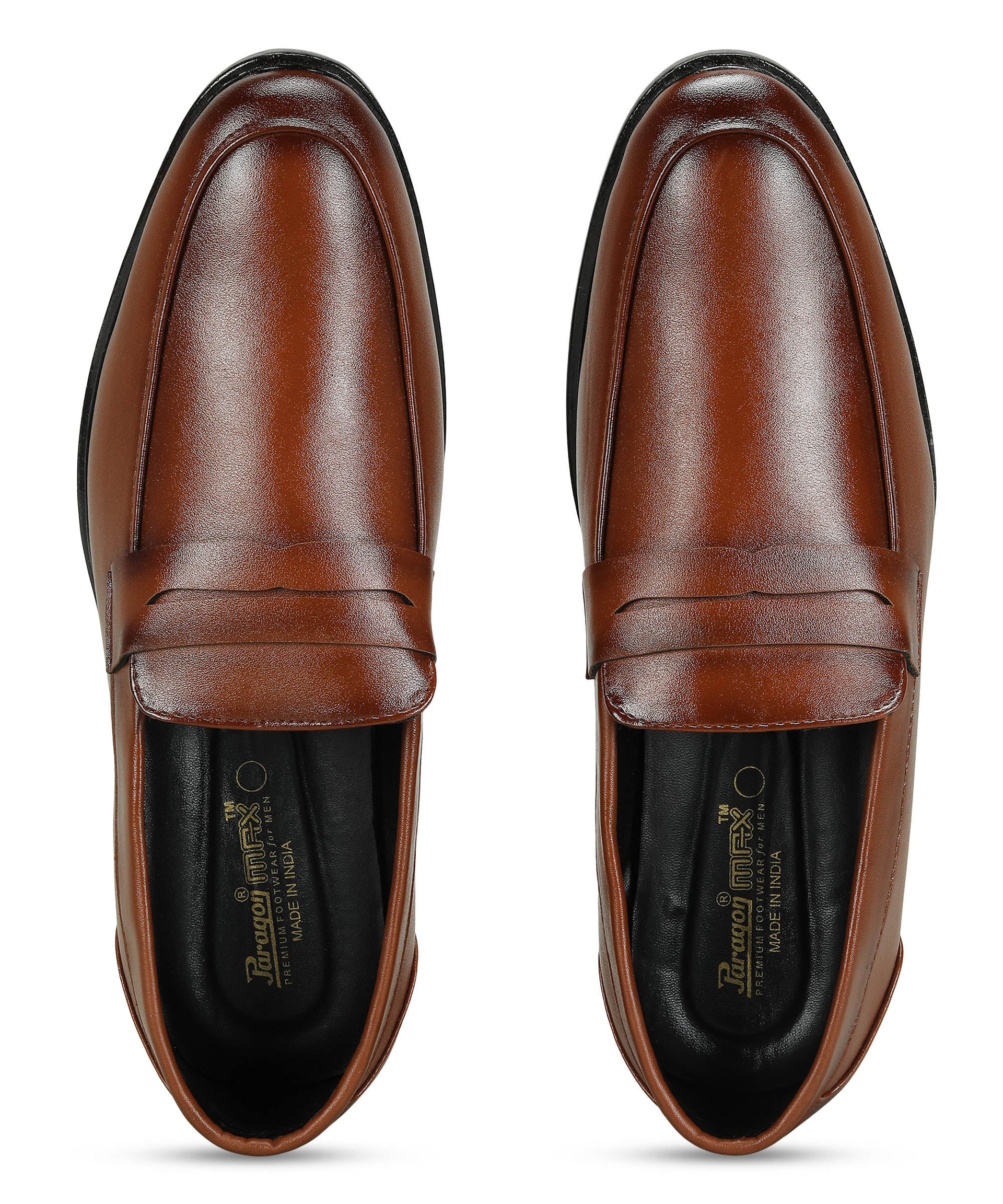 Paragon Men&#39;s Slip On Tan Formal Shoes | Durable, Sturdy Outdoor Wear