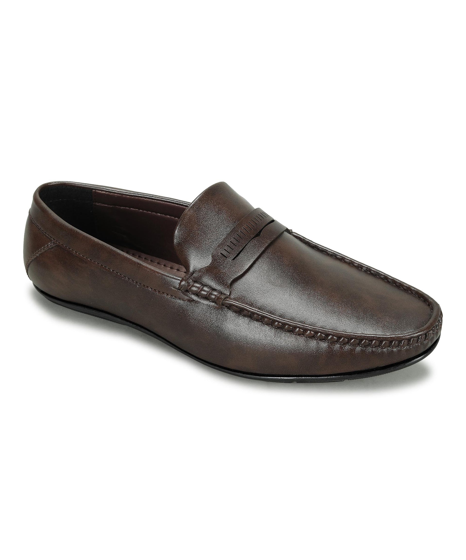 Paragon Men&#39;s Brown Formal Loafer Shoes | Cushioned Sole &amp; Sturdy Construction