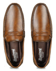 Paragon Men's Tan Formal Loafer Shoes | Cushioned Sole & Sturdy Construction