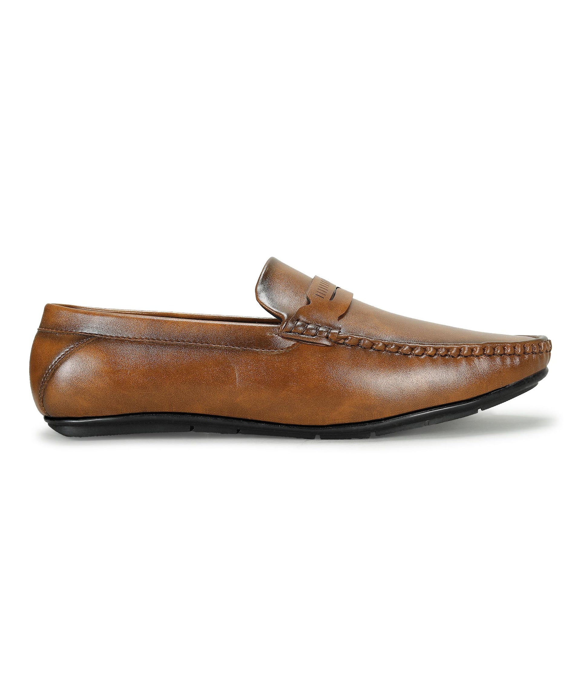 Paragon Men&#39;s Tan Formal Loafer Shoes | Cushioned Sole &amp; Sturdy Construction