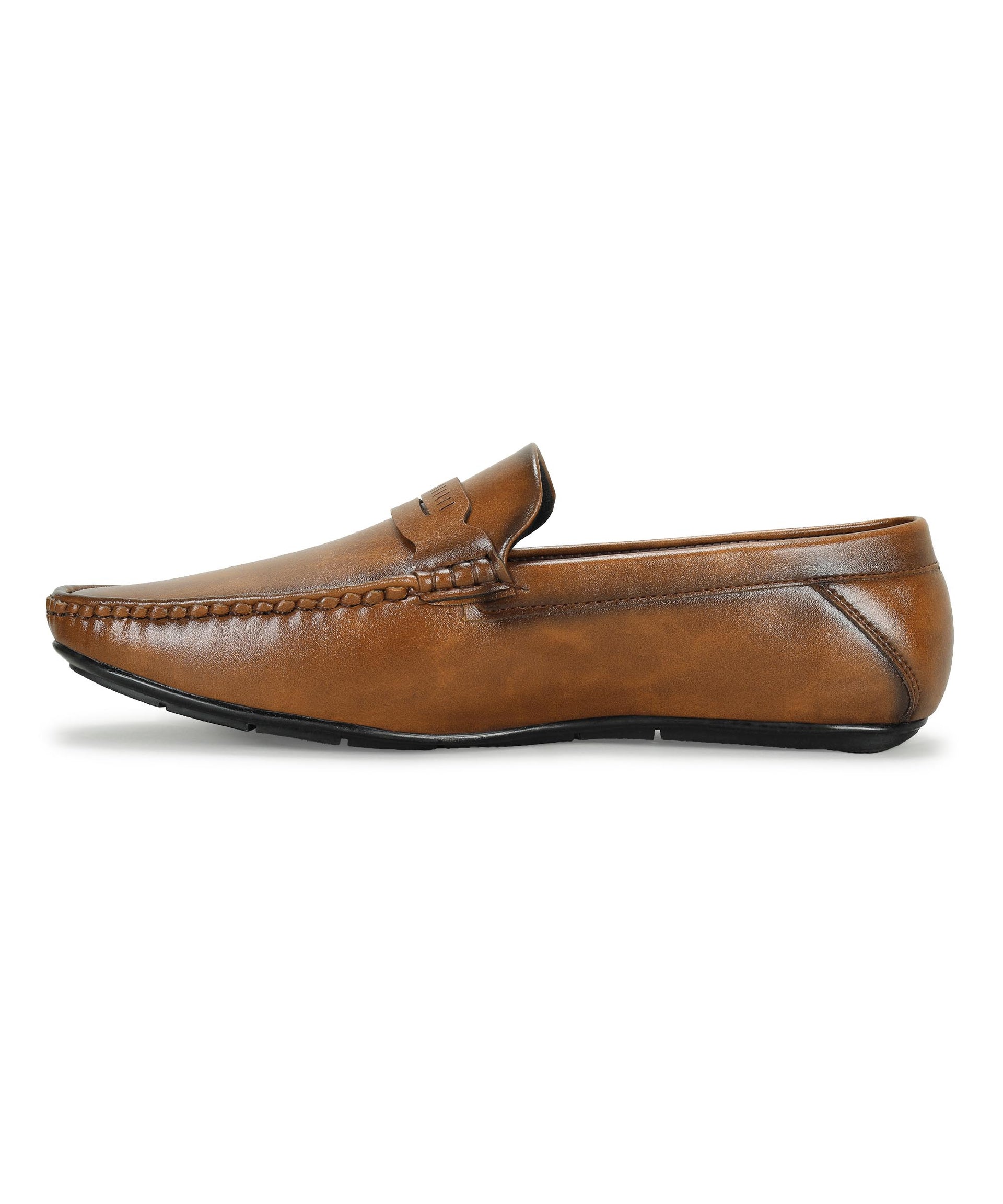 Paragon Men&#39;s Tan Formal Loafer Shoes | Cushioned Sole &amp; Sturdy Construction