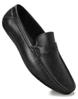 Paragon Men's Black Formal Loafer Shoes | Cushioned Sole & Sturdy Construction