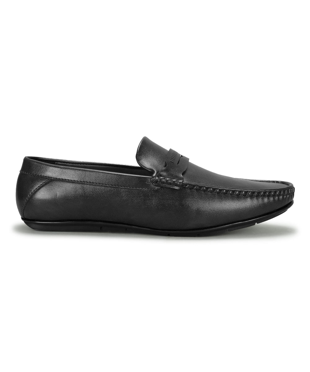 Paragon Men's Black Formal Loafer Shoes | Cushioned Sole &amp; Sturdy Construction