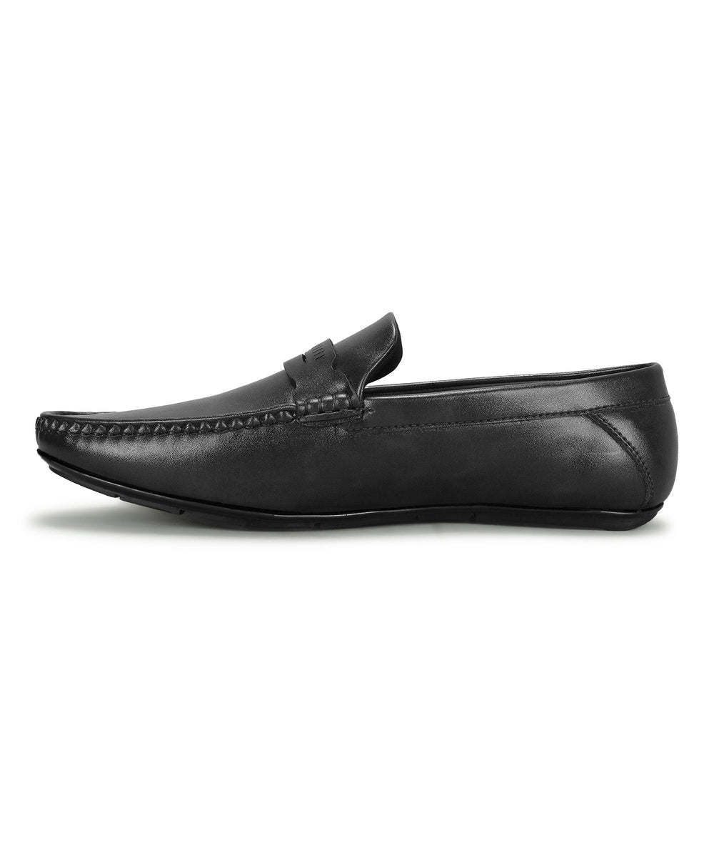 Paragon Men's Black Formal Loafer Shoes | Cushioned Sole &amp; Sturdy Construction