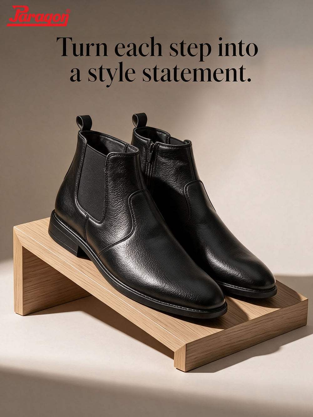 Paragon Men Chelsea Ankle Boots Comfortable Round Toe for Daily Wear