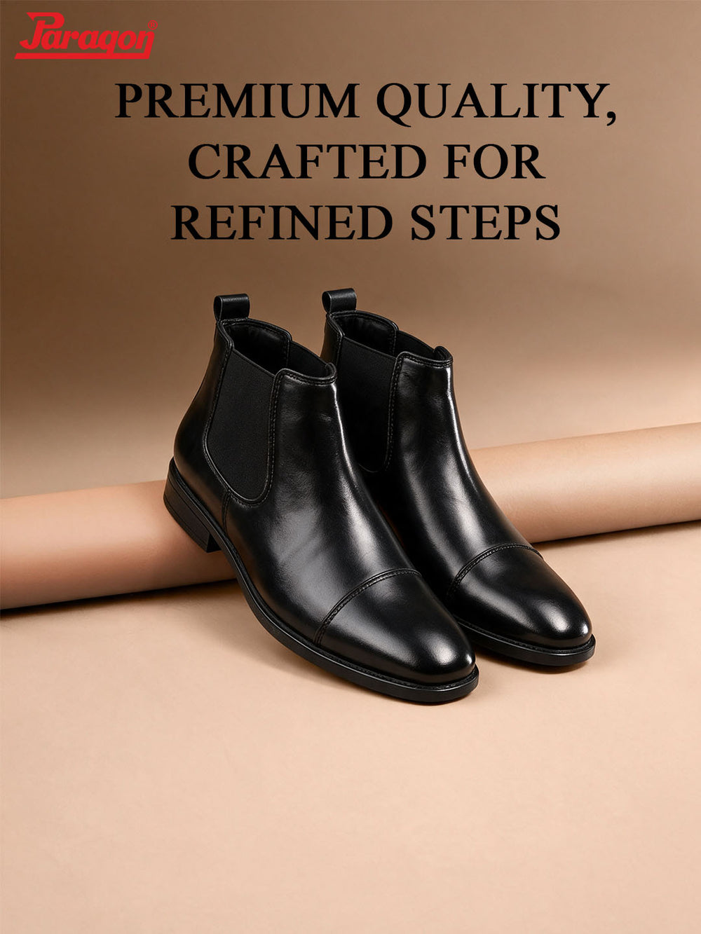 Paragon Men Chelsea Ankle Boots Comfortable Cap Toe for Daily Wear
