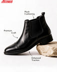 Paragon Men Chelsea Ankle Boots Comfortable Cap Toe for Daily Wear