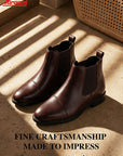 Paragon Men Chelsea Ankle Boots Comfortable Cap Toe for Daily Wear