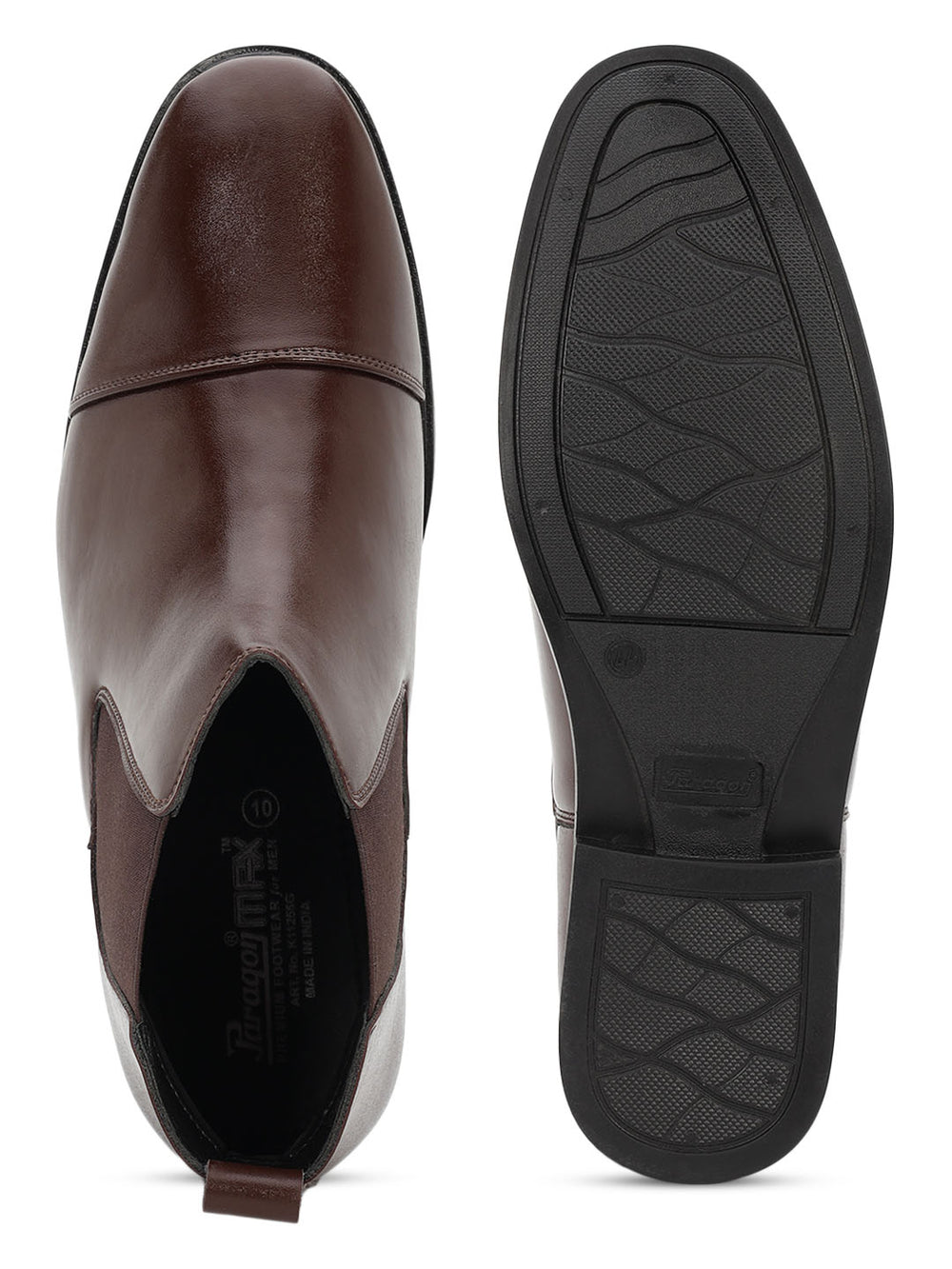 Paragon Men Chelsea Ankle Boots Comfortable Cap Toe for Daily Wear
