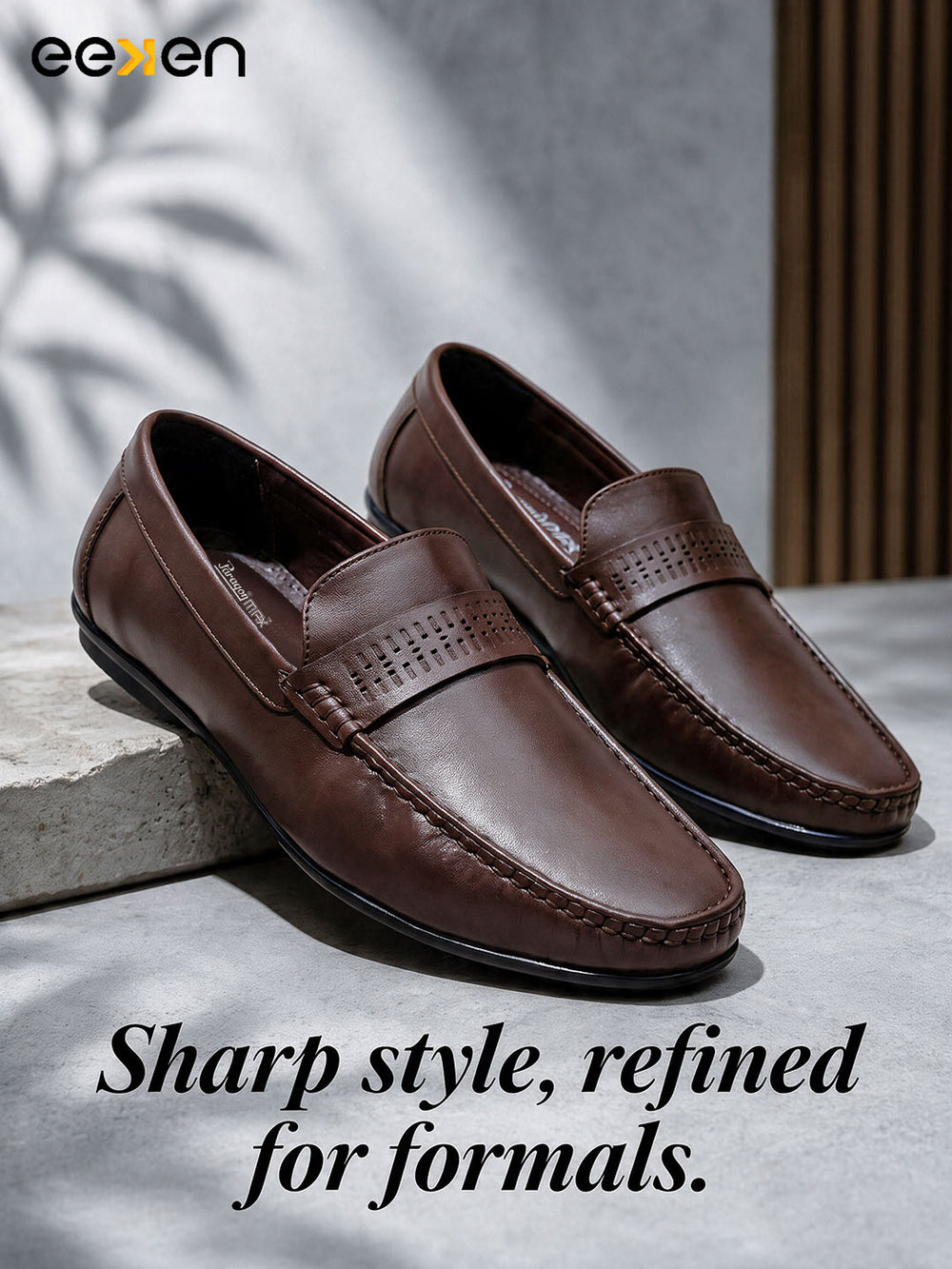 Eeken Men Formal Shoes Slip On All Day Office wear