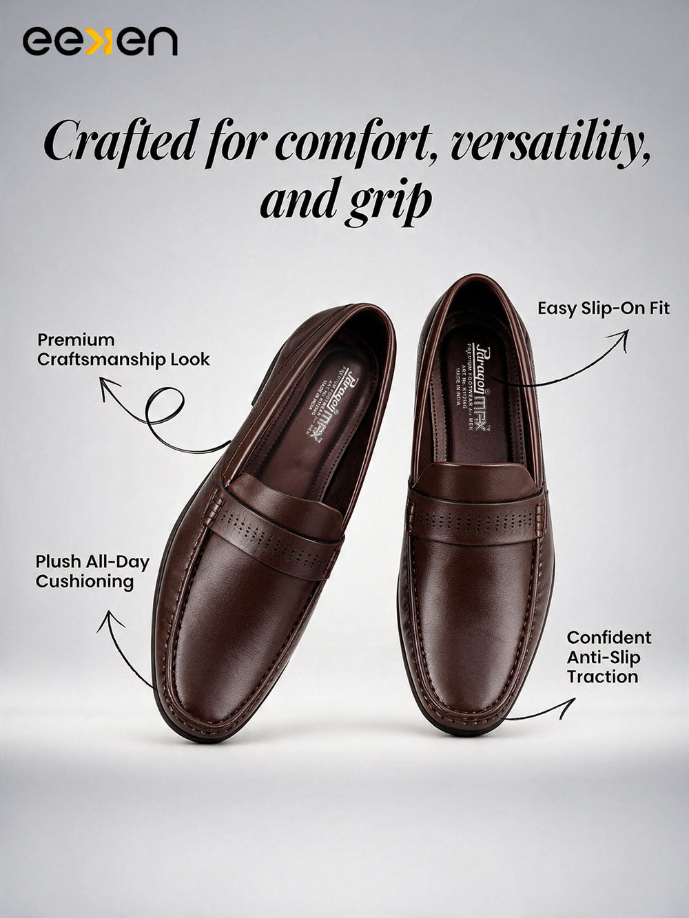 Eeken Men Formal Shoes Slip On All Day Office wear