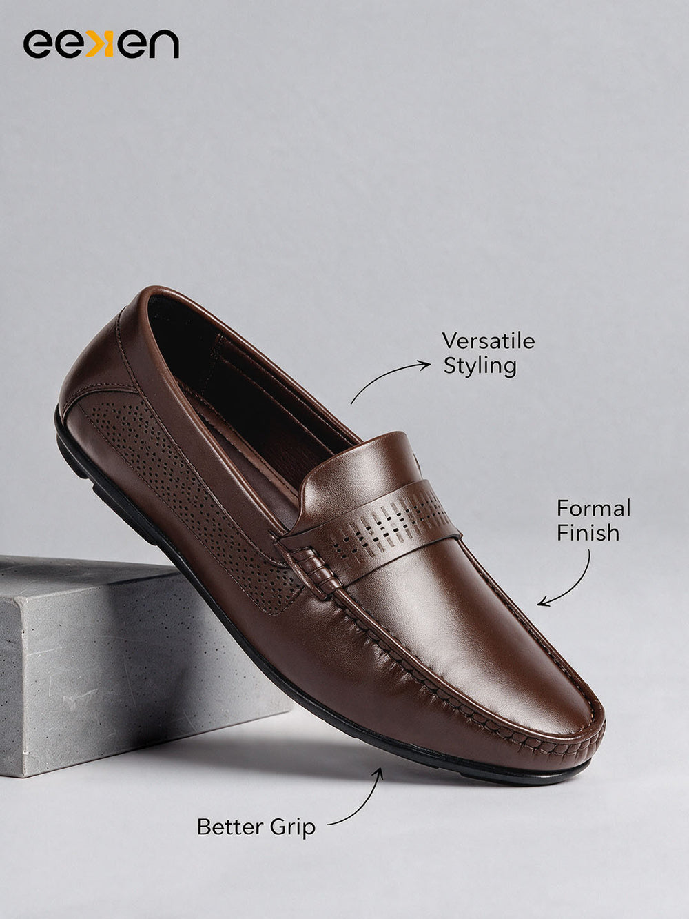 Eeken Men Formal Shoes Slip On All Day Office wear