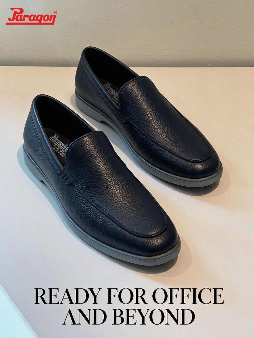 Paragon Men Formal Shoes Comfortable Round Toe Slip On Office Wear