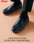 Paragon Men Formal Shoes Comfortable Round Toe Slip On Office Wear