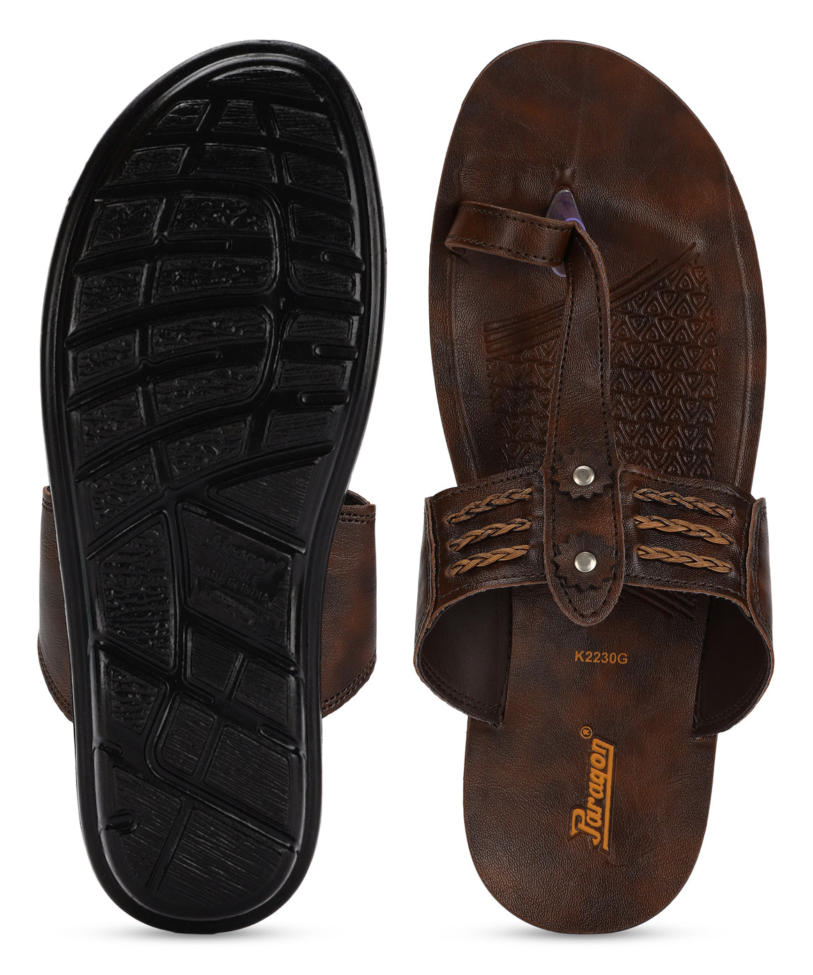 Paragon PUK2230G Men Stylish Sandals | Comfortable Sandals for Daily Outdoor Use | Casual Formal Sandals with Cushioned Soles