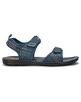 Paragon Men's Stylish Lightweight & Durable Blue Velcro Dailywear Sandals