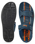 Paragon Men's Stylish Lightweight & Durable Blue Velcro Dailywear Sandals