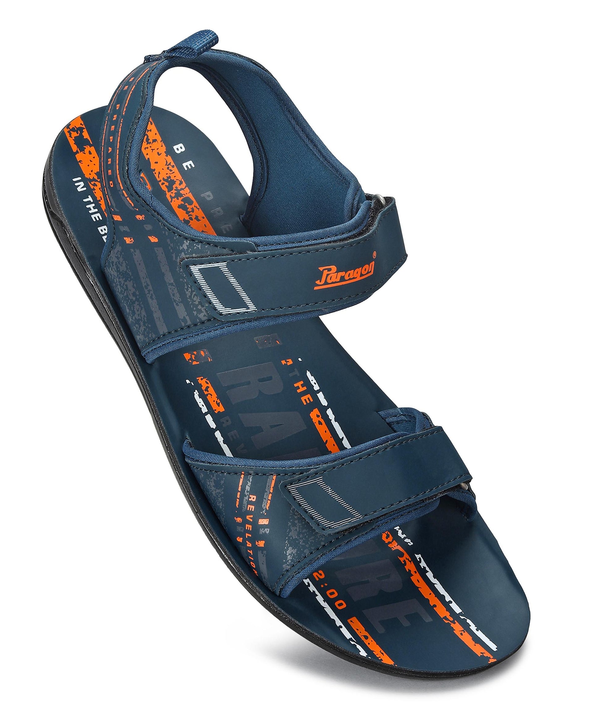 Paragon Men&#39;s Stylish Lightweight &amp; Durable Blue Velcro Dailywear Sandals