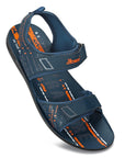 Paragon Men's Stylish Lightweight & Durable Blue Velcro Dailywear Sandals